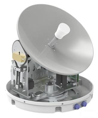 0.45m Ku-band marine on-the-move satcom antenna